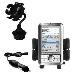 Gomadic PalmOne LifeDrive Auto Cup Holder with Car Charger - Uses TipExchange