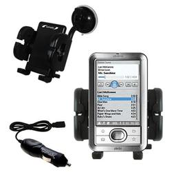Gomadic PalmOne LifeDrive Auto Windshield Holder with Car Charger - Uses TipExchange