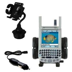 Gomadic PalmOne Treo 270 Auto Cup Holder with Car Charger - Uses TipExchange