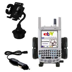 Gomadic PalmOne Treo 300 Auto Cup Holder with Car Charger - Uses TipExchange