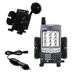 Gomadic PalmOne Treo 600 Auto Windshield Holder with Car Charger - Uses TipExchange