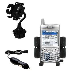 Gomadic PalmOne Treo 650 Auto Cup Holder with Car Charger - Uses TipExchange