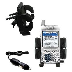 Gomadic PalmOne Treo 650 Auto Vent Holder with Car Charger - Uses TipExchange