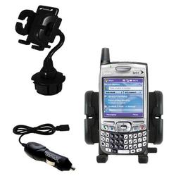 Gomadic PalmOne Treo 700p Auto Cup Holder with Car Charger - Uses TipExchange