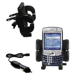 Gomadic PalmOne Treo 750 Auto Vent Holder with Car Charger - Uses TipExchange