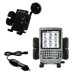 Gomadic PalmOne Treo 90 Auto Windshield Holder with Car Charger - Uses TipExchange