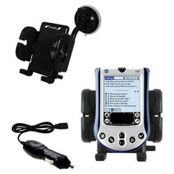 Gomadic PalmOne m130 Auto Windshield Holder with Car Charger - Uses TipExchange