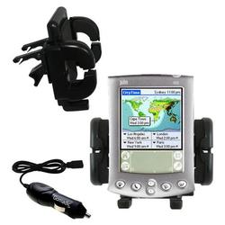 Gomadic PalmOne m500 Auto Vent Holder with Car Charger - Uses TipExchange