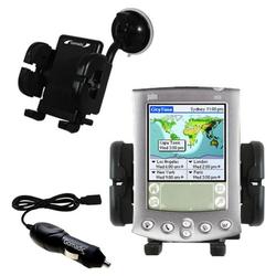 Gomadic PalmOne m500 Auto Windshield Holder with Car Charger - Uses TipExchange