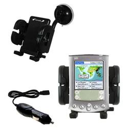 Gomadic PalmOne m515 Auto Windshield Holder with Car Charger - Uses TipExchange