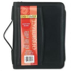 Daytimer/Acco Brands Inc. Personal Organizer Starter Set, Vinyl & Fabric Binder, 5 1/2x8 1/2, Black