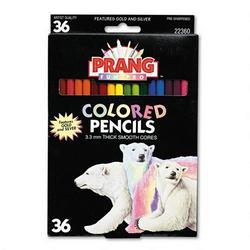 Dixon Ticonderoga Co. Prang® Presharpened Colored Pencils, 3.3mm Lead, 36 Color Set