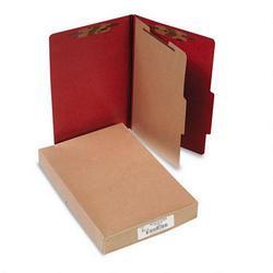 Acco Brands Inc. Pressboard 25 Point Classification Folders, Legal, 4 Section, Earth Red, 10/Bx