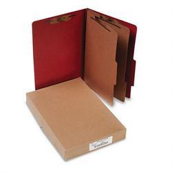 Acco Brands Inc. Pressboard 25 Point Classification Folders, Legal, 6 Section, Earth Red, 10/Bx