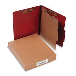 Acco Brands Inc. Pressboard 25 Point Classification Folders, Letter, 4 Section, Earth Red, 10/Box