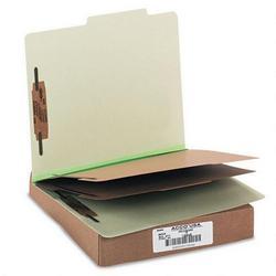 Acco Brands Inc. Pressboard 25 Point Classification Folders, Letter, 6 Section, Leaf Green, 10/Bx