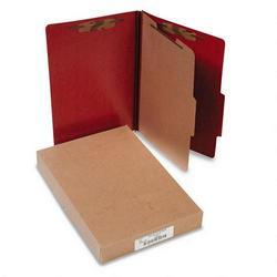 Acco Brands Inc. Presstex® 20 Point Classification Folders, Legal, 4 Section, Red, 10/Box