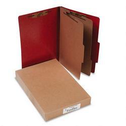 Acco Brands Inc. Presstex® 20 Point Classification Folders, Legal, 6 Section, Red, 10/Box