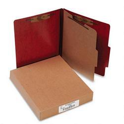 Acco Brands Inc. Presstex® 20 Point Classification Folders, Letter, 4 Section, Red, 10/Box