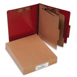 Acco Brands Inc. Presstex® 20 Point Classification Folders, Letter, 6 Section, Red, 10/Box