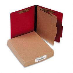 Acco Brands Inc. Presstex® ColorLife® Classification Folders, Letter, 4 Sect., Exec. Red, 10/Bx