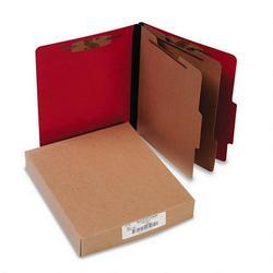 Acco Brands Inc. Presstex® ColorLife® Classification Folders, Letter, 6 Sect., Exec. Red, 10/Bx