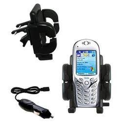 Gomadic Qtek 8080 Auto Vent Holder with Car Charger - Uses TipExchange