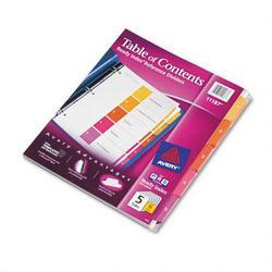 Avery-Dennison Ready Index® Contemporary Multicolor Table of Contents Dividers, 1 5, 6 Sets/Pack