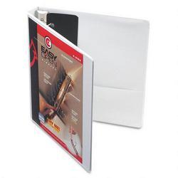 Cardinal Brands Inc. Recycled ClearVue™ EasyOpen® Vinyl D Ring Presentation Binder, 1 Cap., White