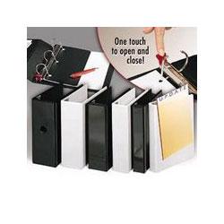 Cardinal Brands Inc. Recycled ClearVue™ EasyOpen® Vinyl D Ring Presentation Binder, 2 Cap., Black