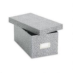 Esselte Pendaflex Corp. Reinforced Board 4 x 6 Card File with Lift Off Cover, Black/White Agate