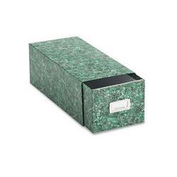 Esselte Pendaflex Corp. Reinforced Board 4 x 6 Card File with Pull Drawer, Green Marble