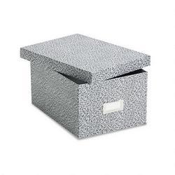 Esselte Pendaflex Corp. Reinforced Board 5 x 8 Card File with Lift Off Cover, Black/White Agate
