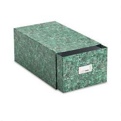 Esselte Pendaflex Corp. Reinforced Board 5 x 8 Card File with Pull Drawer, Green Marble