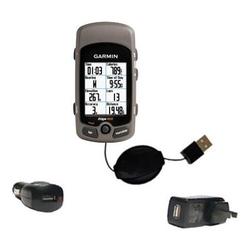 Gomadic Retractable USB Hot Sync Compact Kit with Car & Wall Charger for the Garmin Edge 605 - Brand