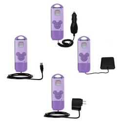 Gomadic Road Warrior Kit for the Disney Mix Stick includes a Car & Wall Charger AND USB cable AND Battery Ex