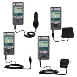 Gomadic Road Warrior Kit for the Fujitsu Pocket Loox T810 includes a Car & Wall Charger AND USB cable AND Ba