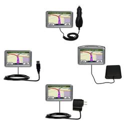 Gomadic Road Warrior Kit for the Garmin Nuvi 200 includes a Car & Wall Charger AND USB cable AND Battery Ext