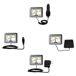 Gomadic Road Warrior Kit for the Garmin Nuvi 260 includes a Car & Wall Charger AND USB cable AND Battery Ext