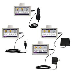 Gomadic Road Warrior Kit for the Garmin Nuvi 680 includes a Car & Wall Charger AND USB cable AND Battery Ext
