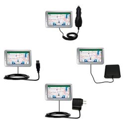 Gomadic Road Warrior Kit for the Garmin Nuvi 750 includes a Car & Wall Charger AND USB cable AND Battery Ext