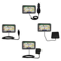 Gomadic Road Warrior Kit for the Garmin Nuvi 760 includes a Car & Wall Charger AND USB cable AND Battery Ext
