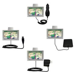 Gomadic Road Warrior Kit for the Garmin Nuvi 780 includes a Car & Wall Charger AND USB cable AND Battery Ext