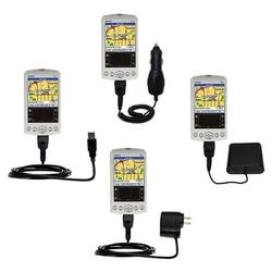 Gomadic Road Warrior Kit for the Garmin iQue 3200 includes a Car & Wall Charger AND USB cable AND Battery Ex