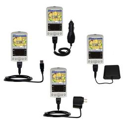 Gomadic Road Warrior Kit for the Garmin iQue 3600 includes a Car & Wall Charger AND USB cable AND Battery Ex
