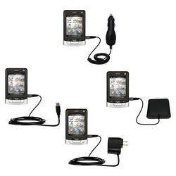 Gomadic Road Warrior Kit for the Mio Technology DigiWalker A501 includes a Car & Wall Charger AND USB cable