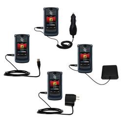 Gomadic Road Warrior Kit for the Motorola MOTORAZR 2 V8 includes a Car & Wall Charger AND USB cable AND Batt