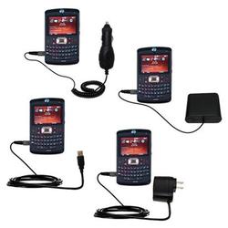Gomadic Road Warrior Kit for the Motorola Q9m includes a Car & Wall Charger AND USB cable AND Battery Extend