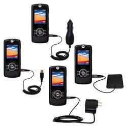 Gomadic Road Warrior Kit for the Motorola RIZR includes a Car & Wall Charger AND USB cable AND Battery Exten
