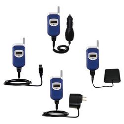 Gomadic Road Warrior Kit for the Motorola V260 includes a Car & Wall Charger AND USB cable AND Battery Exten
